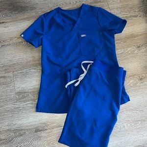 FIGS SCRUB SET ROYAL BLUE